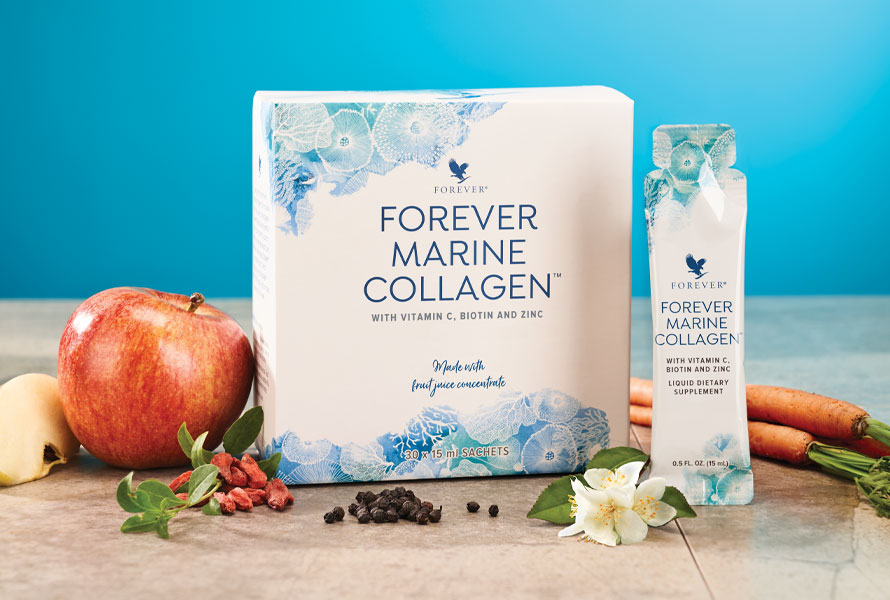 Forever Marine Collagen er vårt mest eksklusive kosttilskudd, som gir skjønnhet fra innerst til ytterst. 