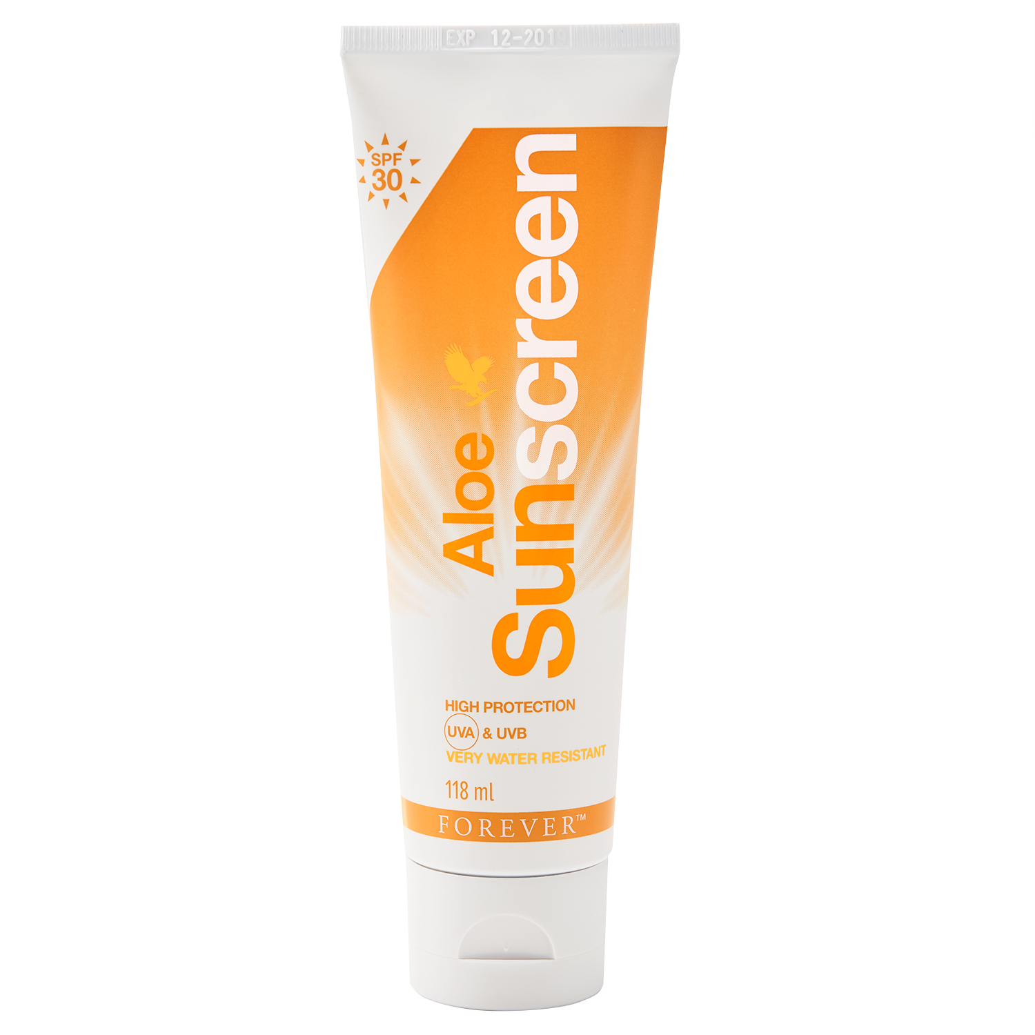 Forevers Aloe Sunscreen er ekstra vannfast og beskytter mot både UVA- og UVB-stråler.
